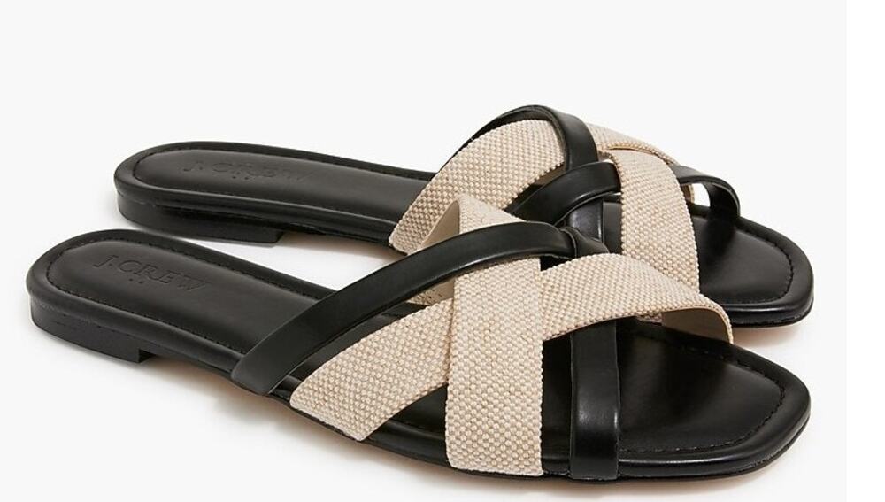 J.Crew Mixed Criss-Cross Slide Sandals